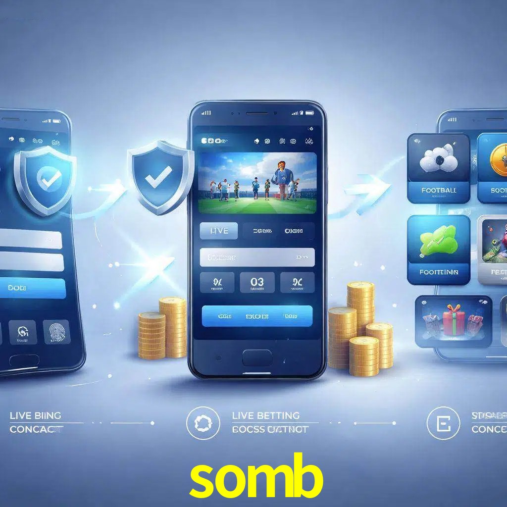 Pasos de acceso a la app somb en pantalla de teléfono móvil